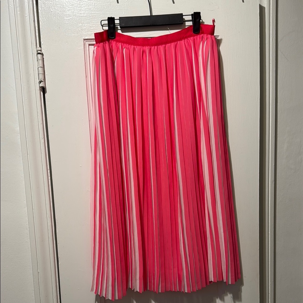 J. Crew Pink Pleated Midi Skirt for Cocktail